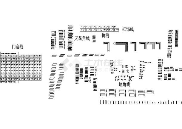 室内设计各种花线CAD详图-图一