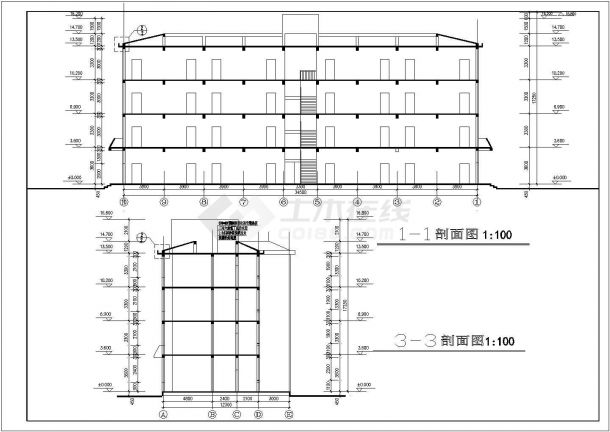 1550平方米老年公寓建筑设计施工图-图二