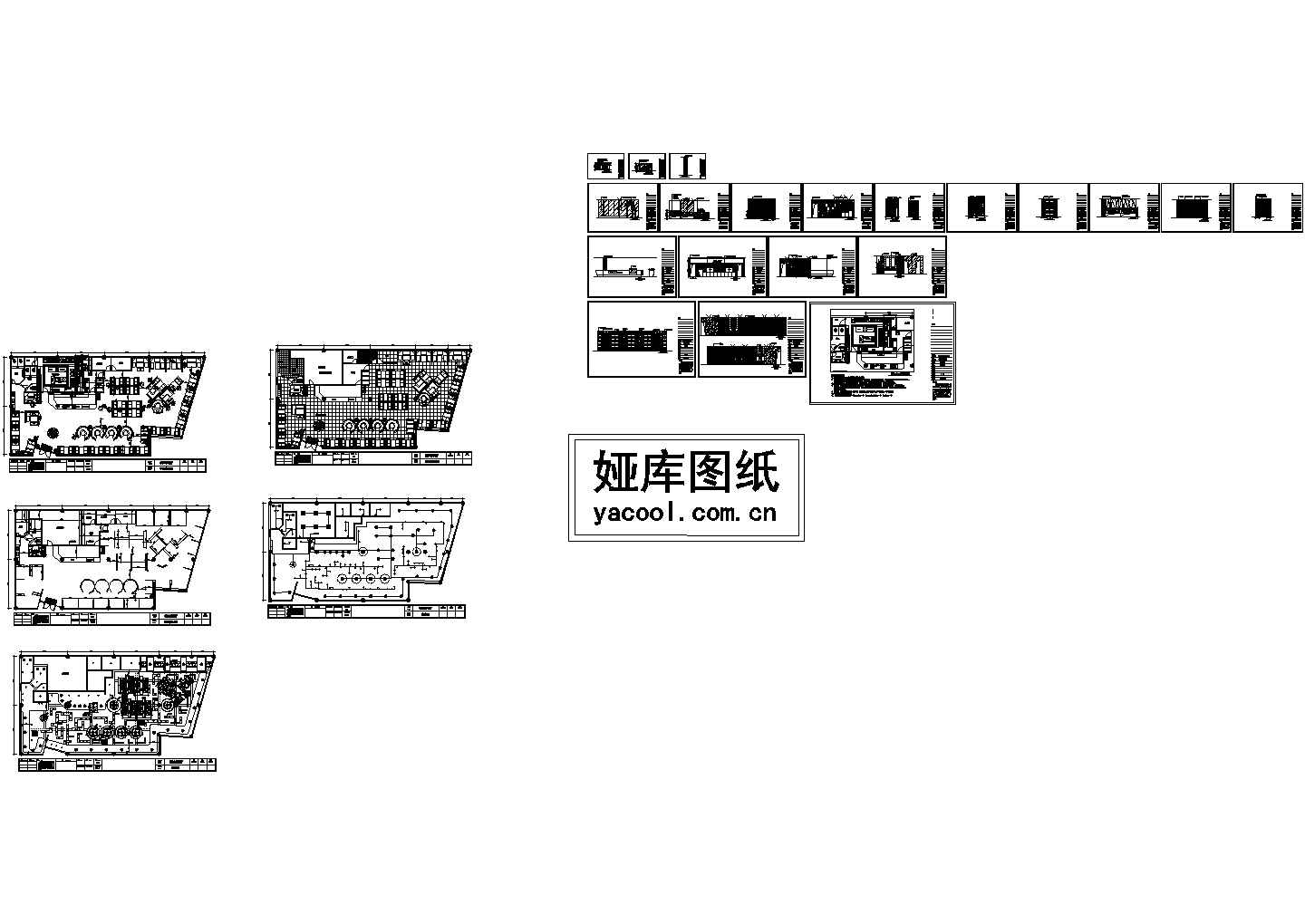 镇江茶餐厅装修设计CAD施工图