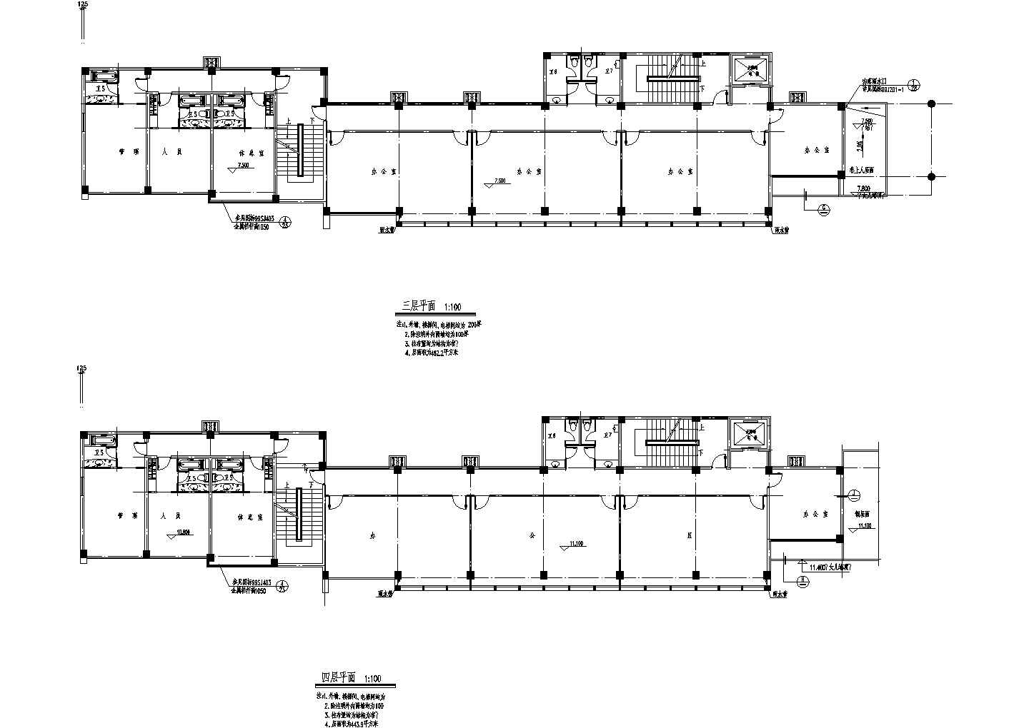 五层民用新厂房现代办公楼建筑施工设计图
