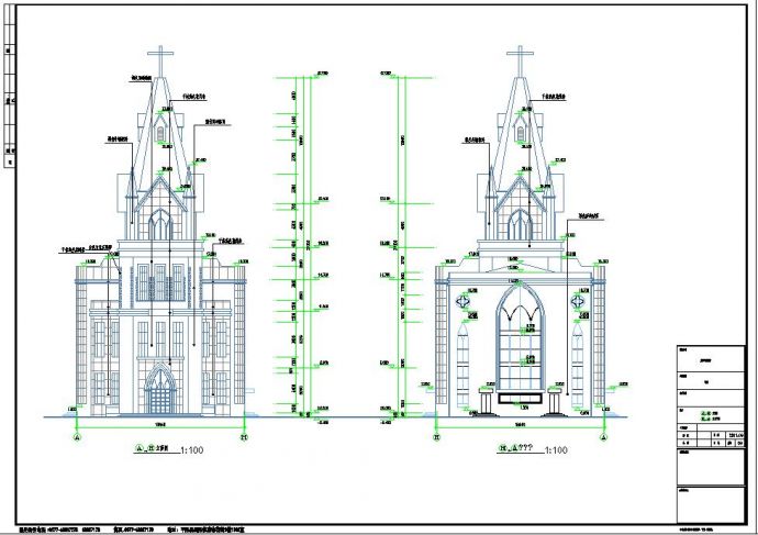 某地区教堂CAD规划图_图1