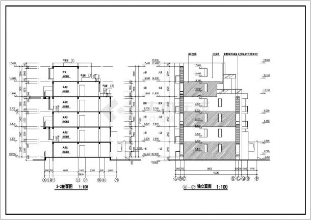 某地6层住宅楼全套建筑CAD设计施工图纸-图一