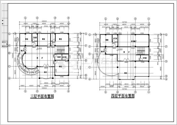 某三层闽南特色别墅建筑设计施工图-图二