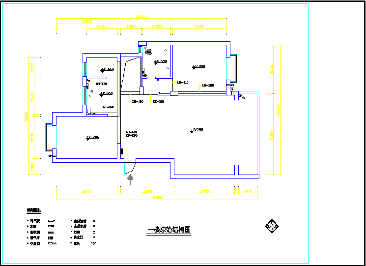 某小区现代别墅装修CAD设计图纸