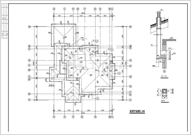 某现代化别墅建筑CAD设计施工图-图二