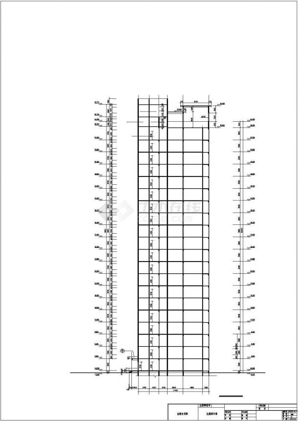 吉林省某沿海城市高层建筑CAD图纸-图一