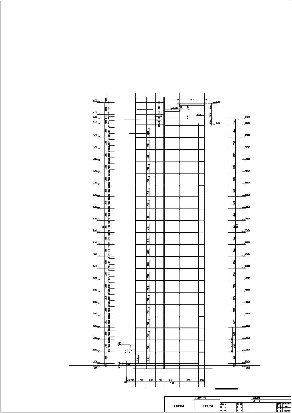 吉林省某沿海城市高层建筑CAD图纸