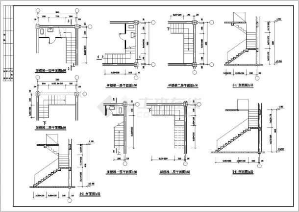 某地区仿古清式三层公建建筑施工CAD设计图纸-图二