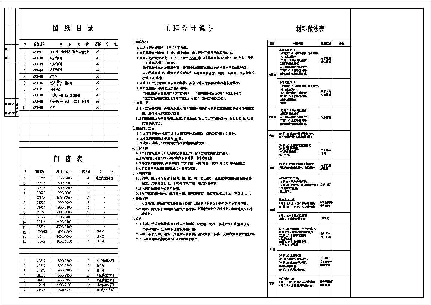 某地区仿古别墅建筑CAD设计图纸