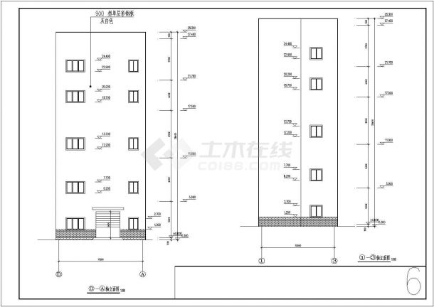 高层钢结构厂房建筑施工图（共8张）-图二