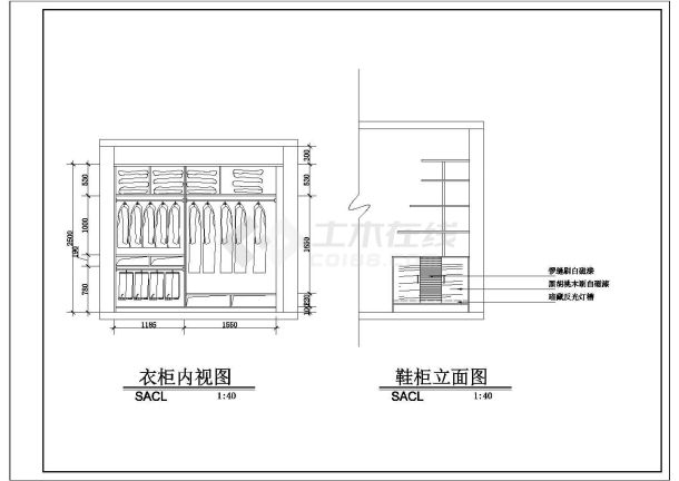 某家装室内设计cad平面施工方案图-图一