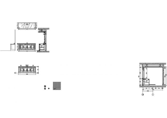 二层卫生间节点设计cad图，共六张_图1