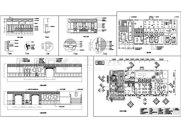 中餐厅装修图纸-图一