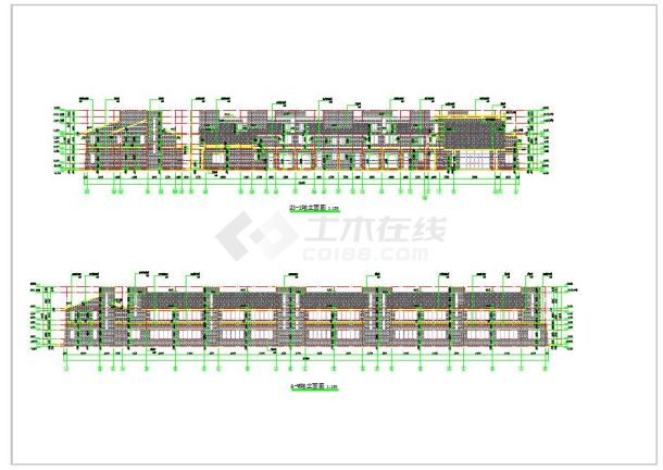 汽车旅馆群体建筑设计cad施工图-图一