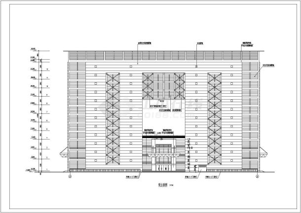 北京市某城市商业综合楼建筑外观设计图-图一