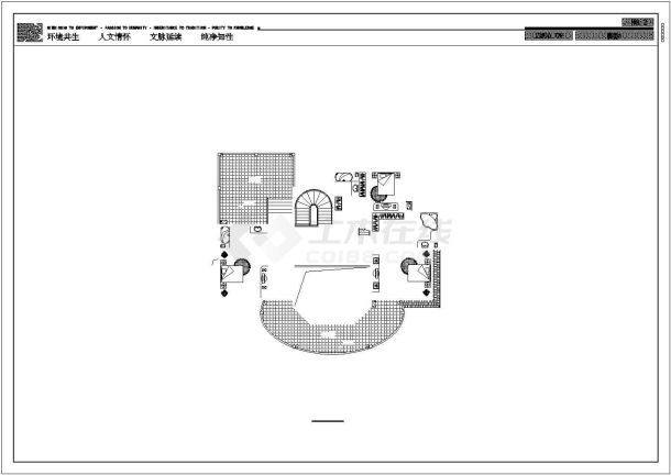 江苏省某城市别墅区A栋CAD设计图-图二