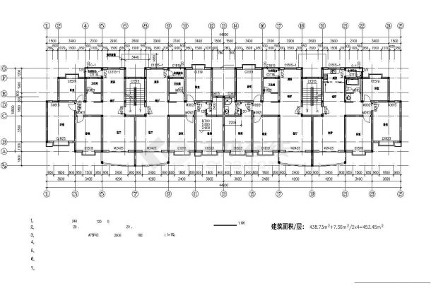 某地花园式多层办公楼建筑设计图（标注详细）-图一
