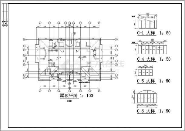 1931.28平米2号住宅楼建筑结构设计图-图一