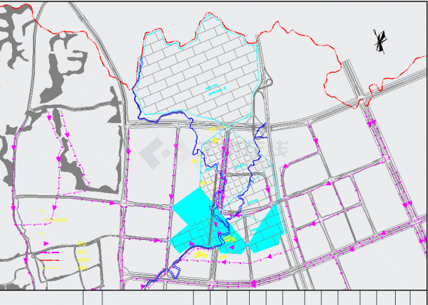 重庆某知名设计院一市政道路排水工程图纸-图一