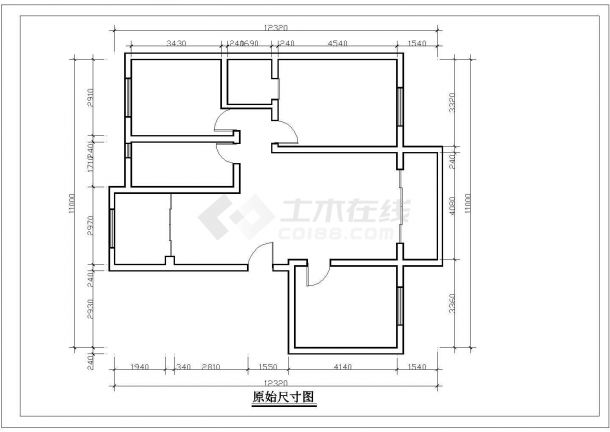 家庭室内装修cad施工图顶面布置图-图二