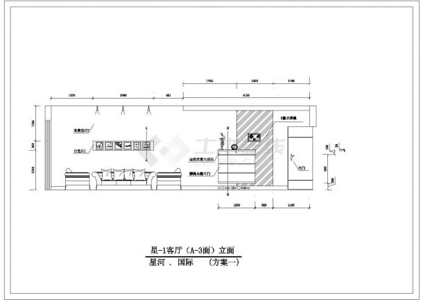 家庭室内装修全套cad设计施工图-图一