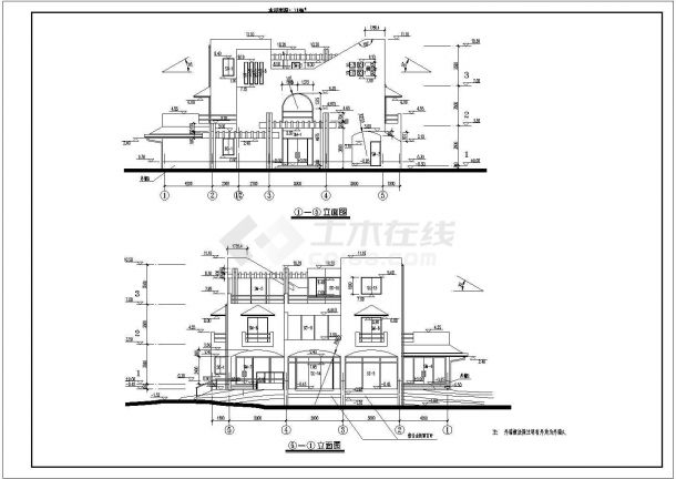 某地四层别墅建筑设计施工图（含地下室）-图一