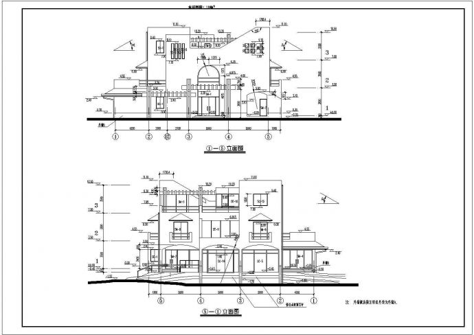 某地四层别墅建筑设计施工图（含地下室）_图1