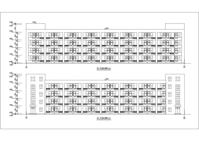 四层标准宿舍公寓楼建筑设计方案图_图1