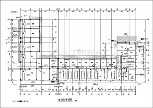 六层住宅小区户型楼建筑设计方案图-图二