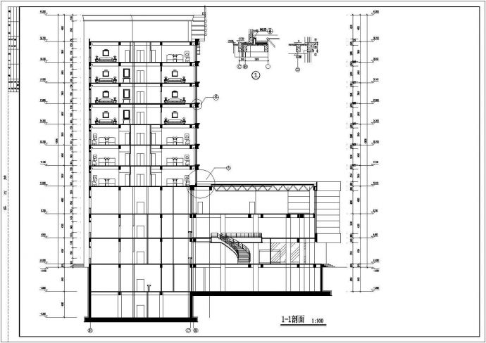 某十层高档酒店综合楼建筑施工方案图_图1