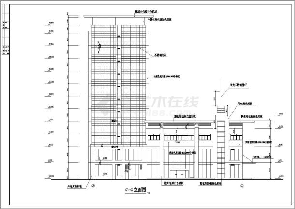 某地多层学校公寓建筑设计规划施工图-图一