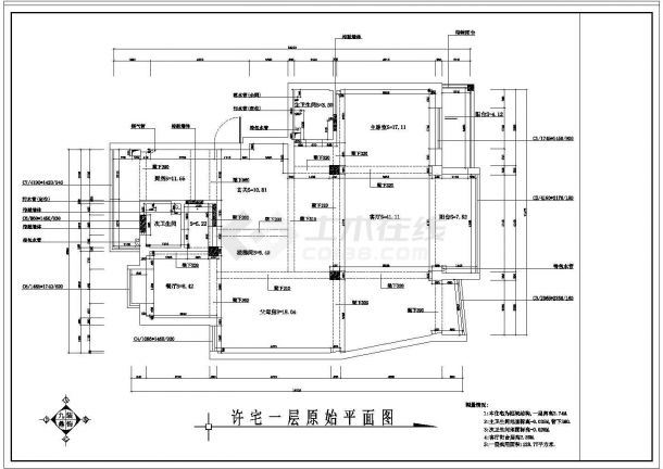 某地高层商品房建筑施工CAD图(共15张）-图一