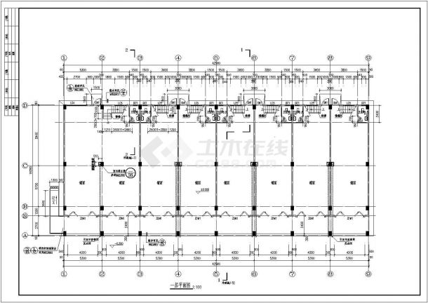 比较精美的商铺建筑设计施工图（共10张）-图一