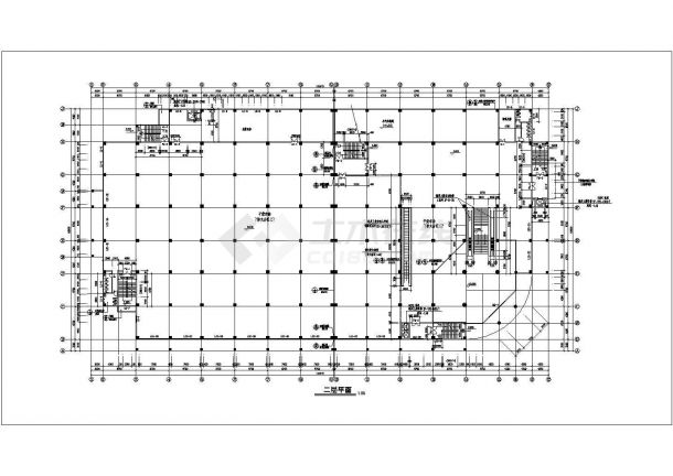 某地大型商业大厦建筑施工图（全套）纸-图一