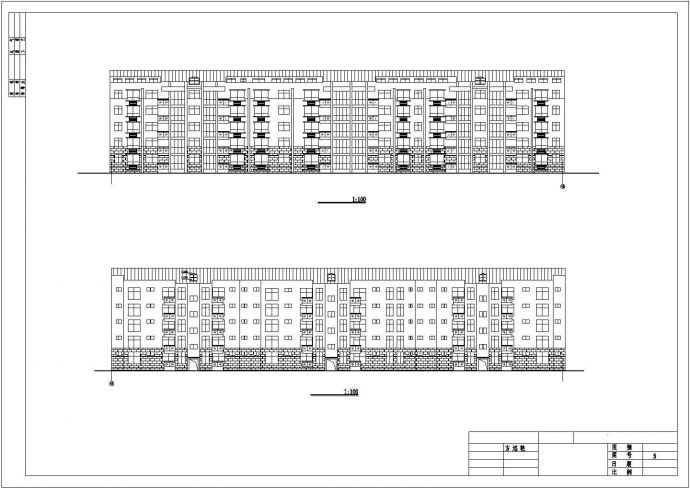 某五层欧式普通板式住宅建筑设计图纸_图1