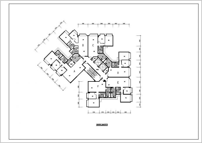 某板式联排小区住宅楼建筑设计施工图_图1
