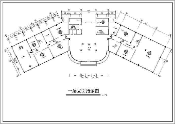 写字办公楼室内装修设计cad施工图_图1