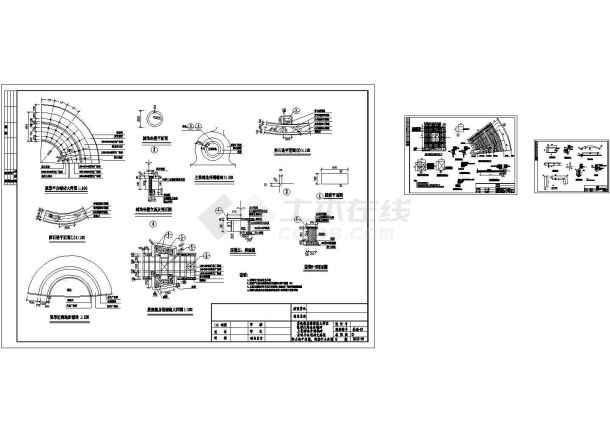 某小区部分小品施工cad详图-图一