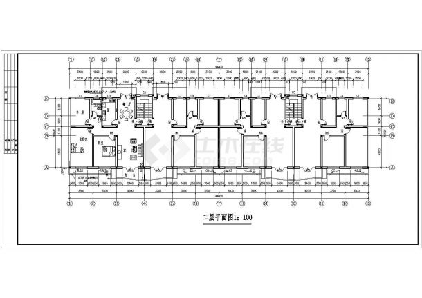 比较详细的一套商住楼建筑设计图纸-图二