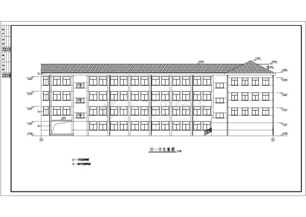 某地四层教学楼设计建筑结构施工图-图二