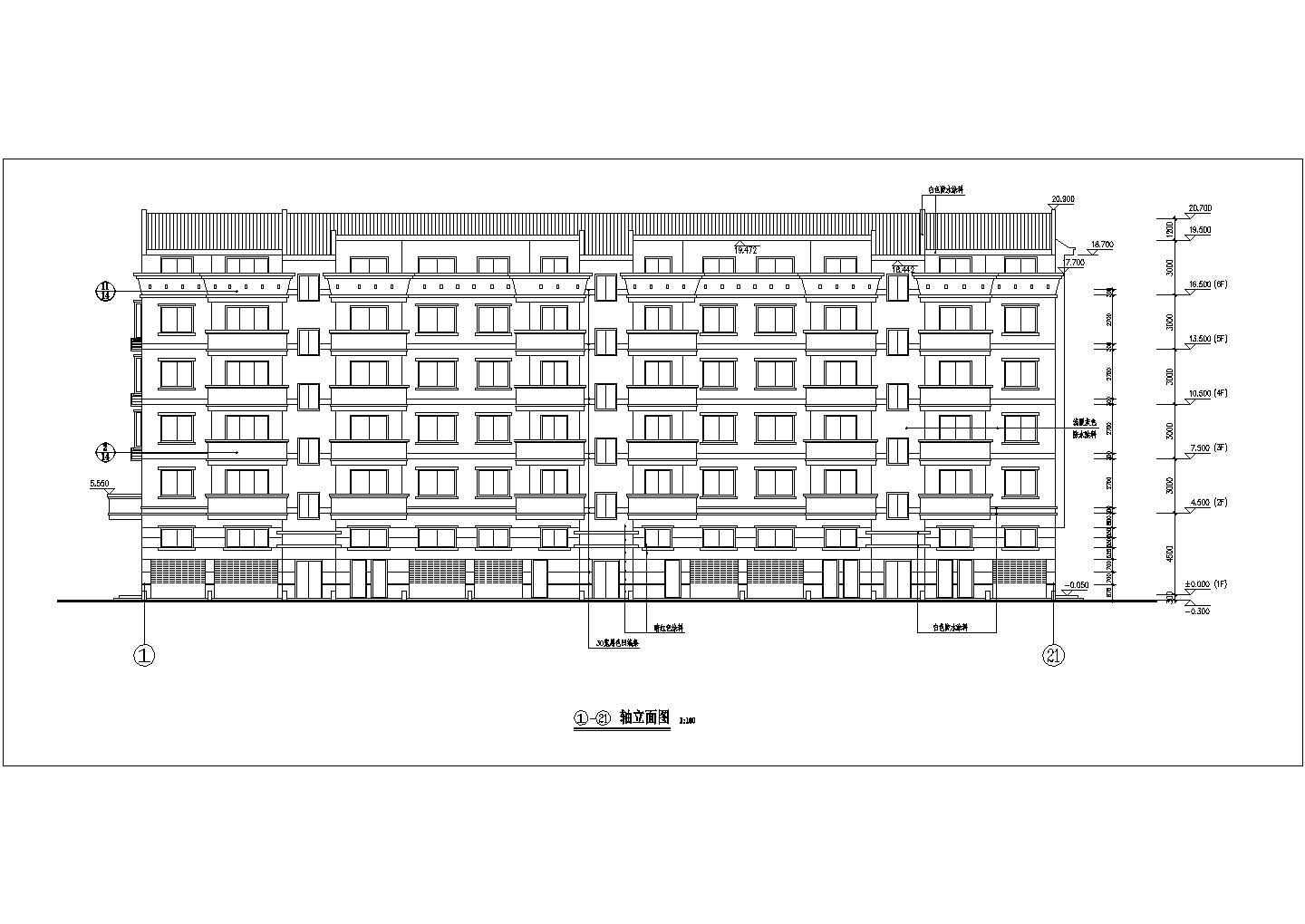 五层4620平方米住宅建筑施工图