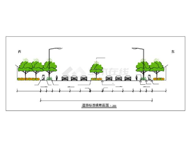 05株洲路道路横断面图-图一