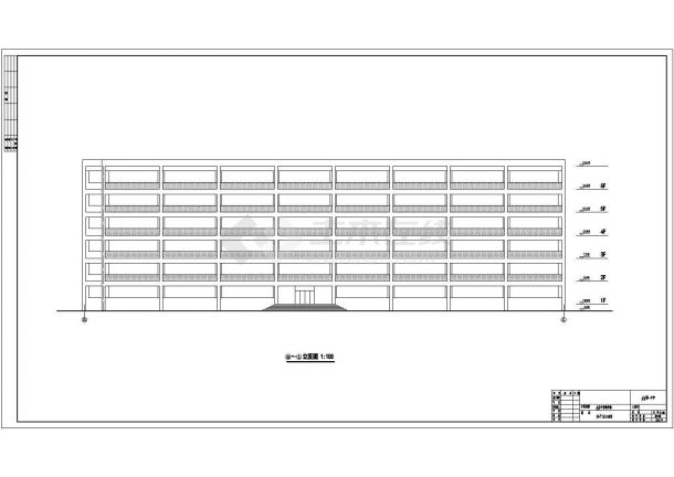 某地六层中学教学楼设计规划建筑施工图-图二