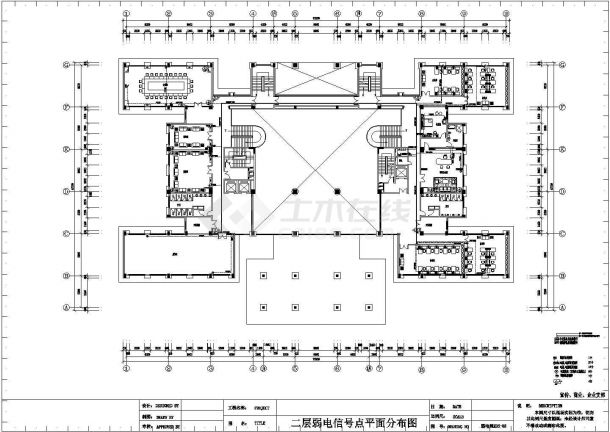 江苏省某城市村镇办公大楼弱电竣工图-图二