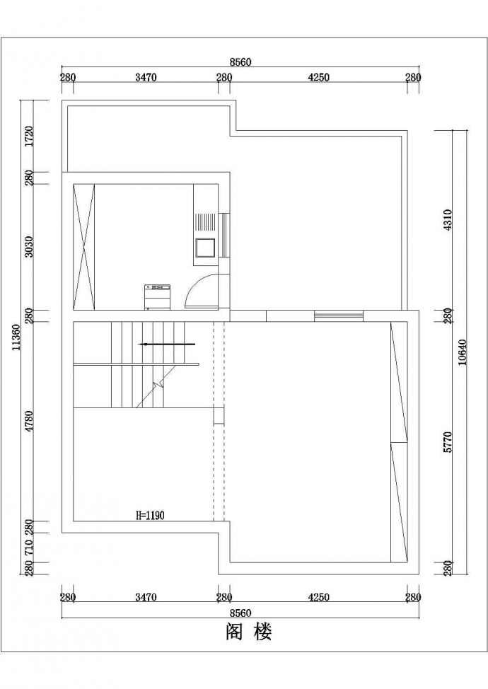 某市某小区现代三层别墅设计方案图纸_图1