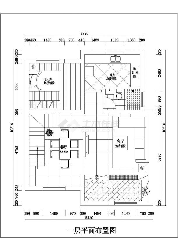 某市某小区现代三层别墅设计方案图纸-图二