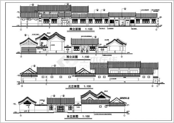 某古代建筑全套详细施工CAD图纸-图一