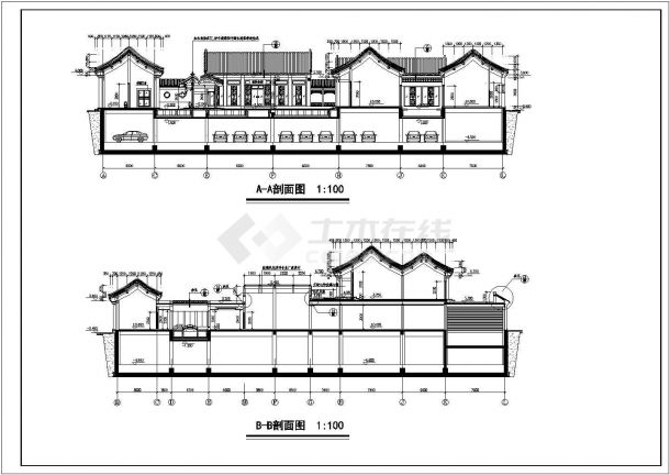 某古代建筑全套详细施工CAD图纸-图二