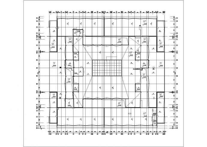 某地大型超市施工图CAD图纸（共14张）_图1