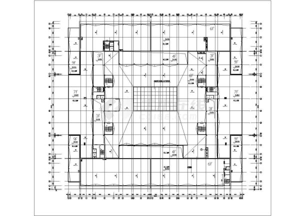 某地大型超市施工图CAD图纸（共14张）-图二